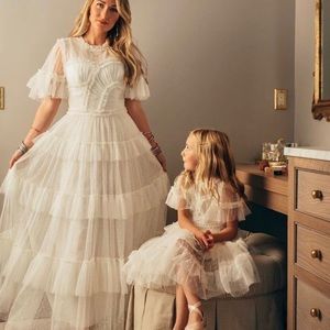 Ivy City Co Whimsical Dress in White M